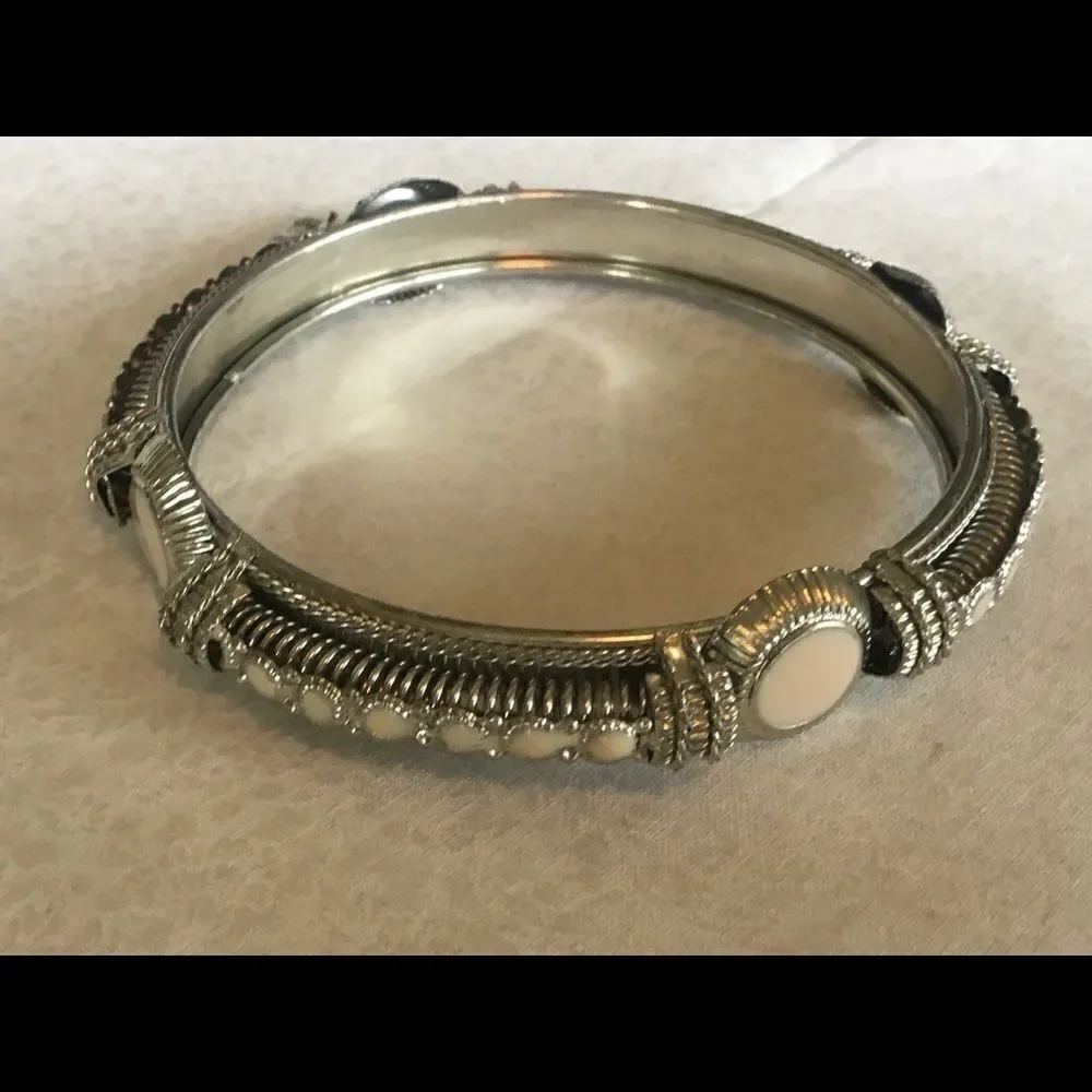 $8 ea or 3/$15. Silvertone and Cream XL Bangle